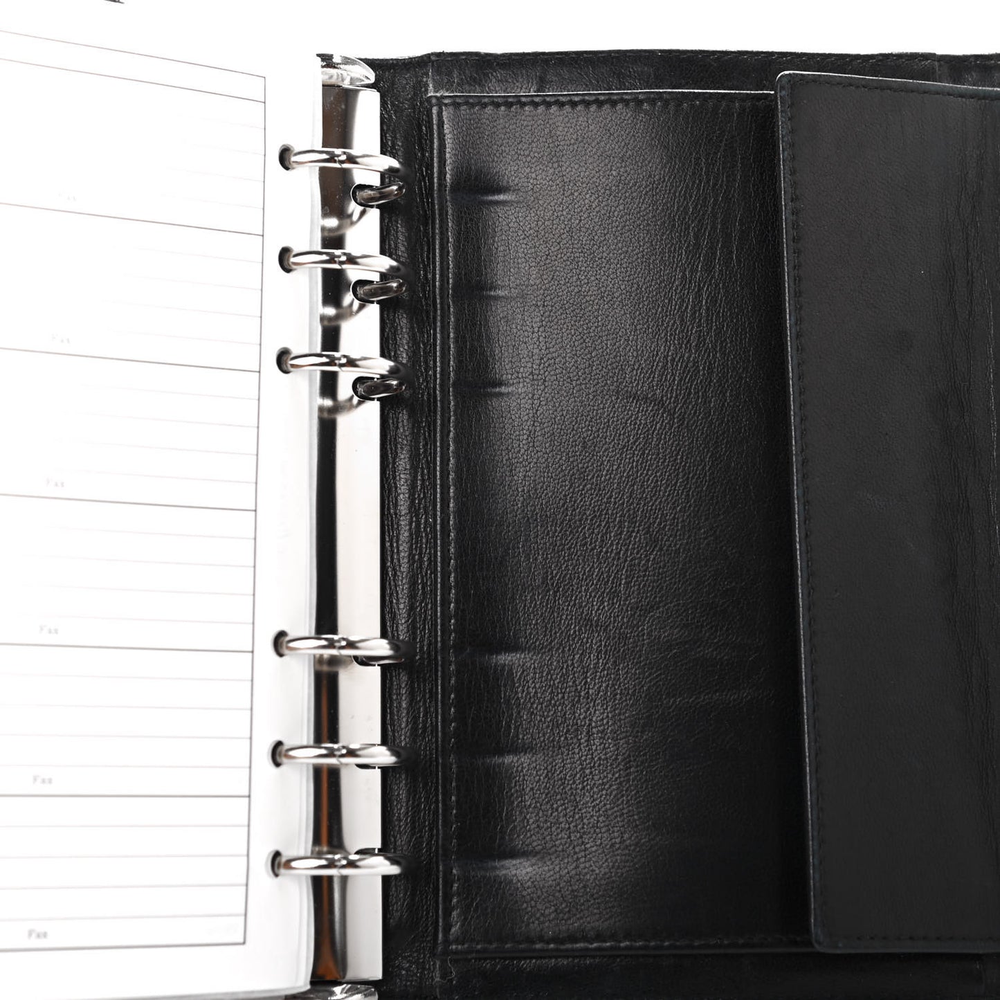 Nylon Calfskin Agenda Holder Black