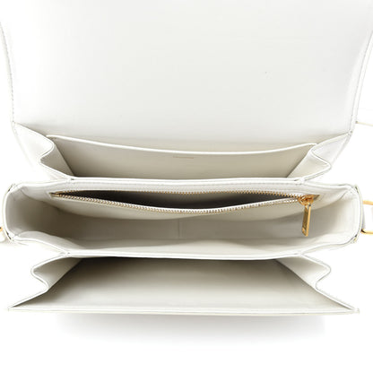 Celine Shiny Calfskin Medium Triomphe White 5 of 12