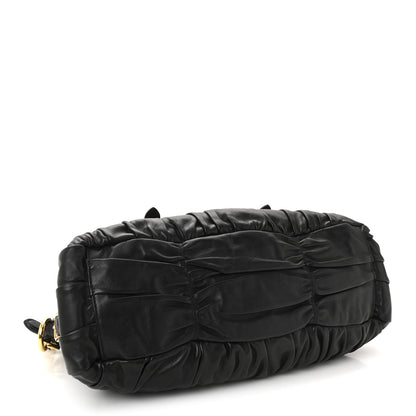 Prada Nappa Gaufre Shopping Satchel Black 4 of 9
