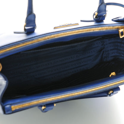 Prada Saffiano Small Galleria Double Zip Tote Royal 5 of 7