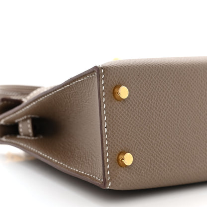 Hermes Epsom Mini Kelly Sellier 20 Etoupe 9 of 12