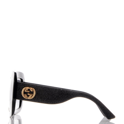 Gucci Square Frame GG0102S Sunglasses Glitter Black 3 of 9