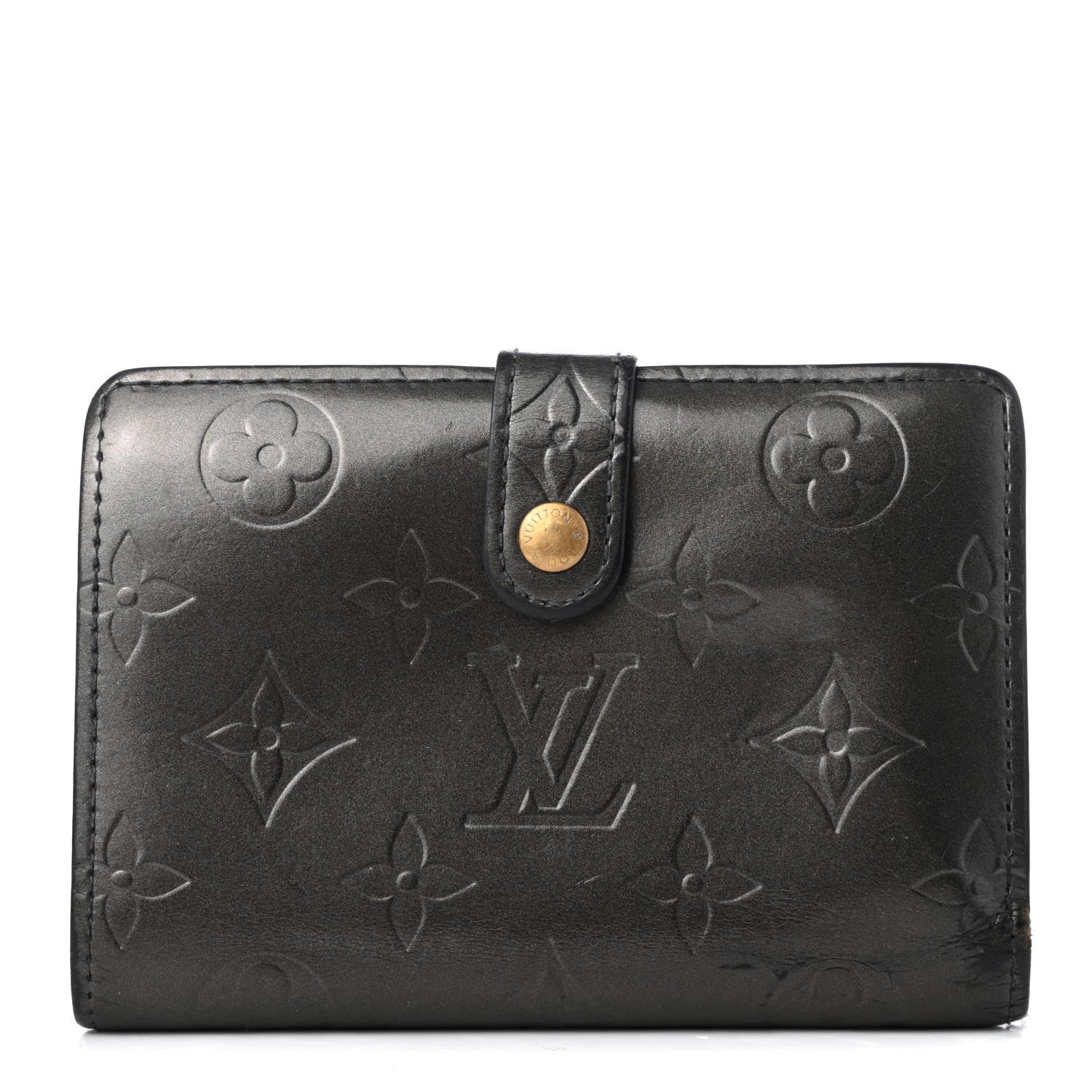 Louis Vuitton Vernis French Purse Wallet Gris Art Deco 1 of 6