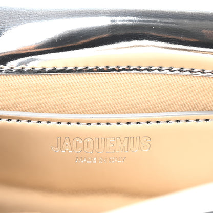 Jacquemus Metallic Patent Calfskin La Pochette Rond Carre Bag Silver 6 of 10