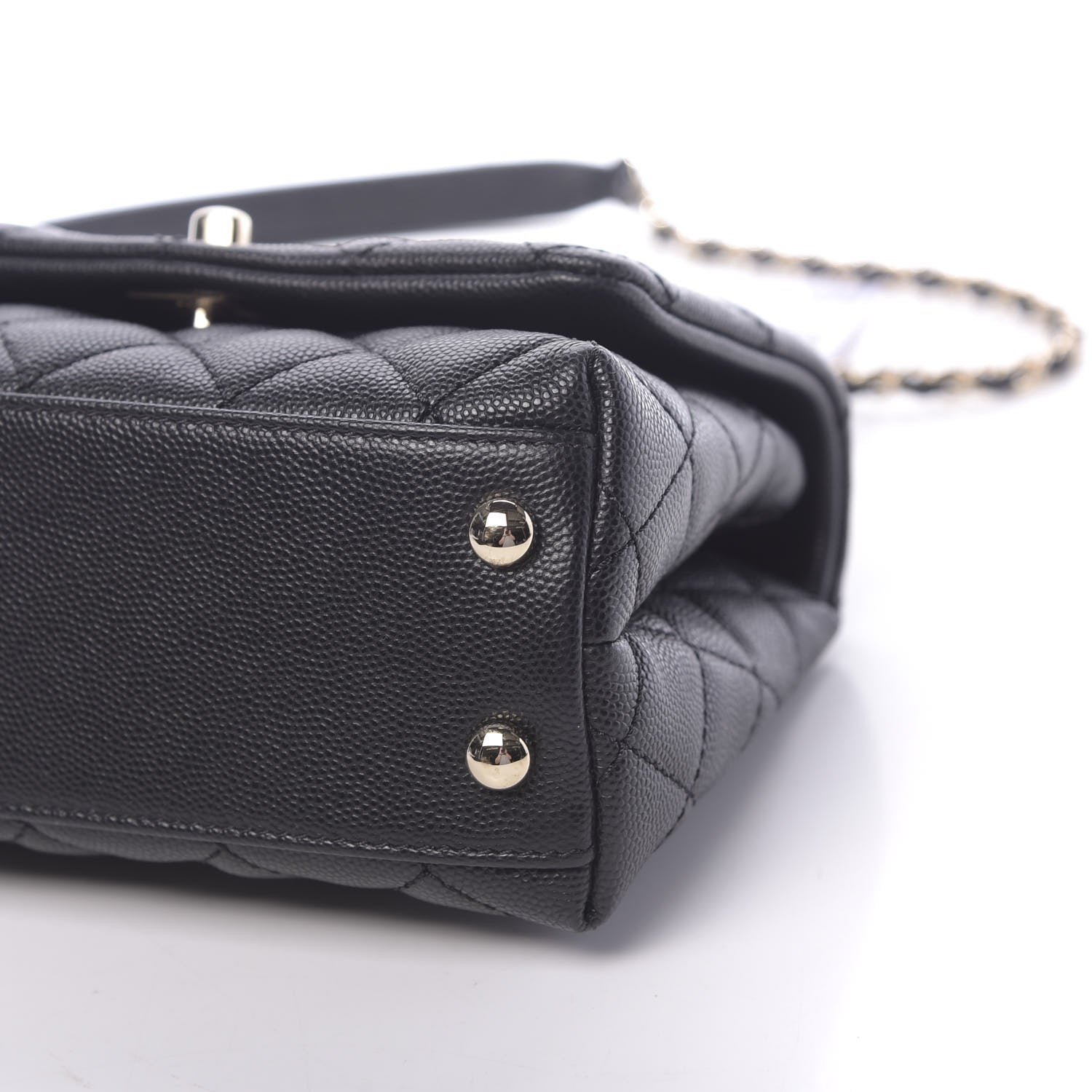 Chanel Caviar Quilted Extra Mini Coco Handle Flap Black 9 of 10