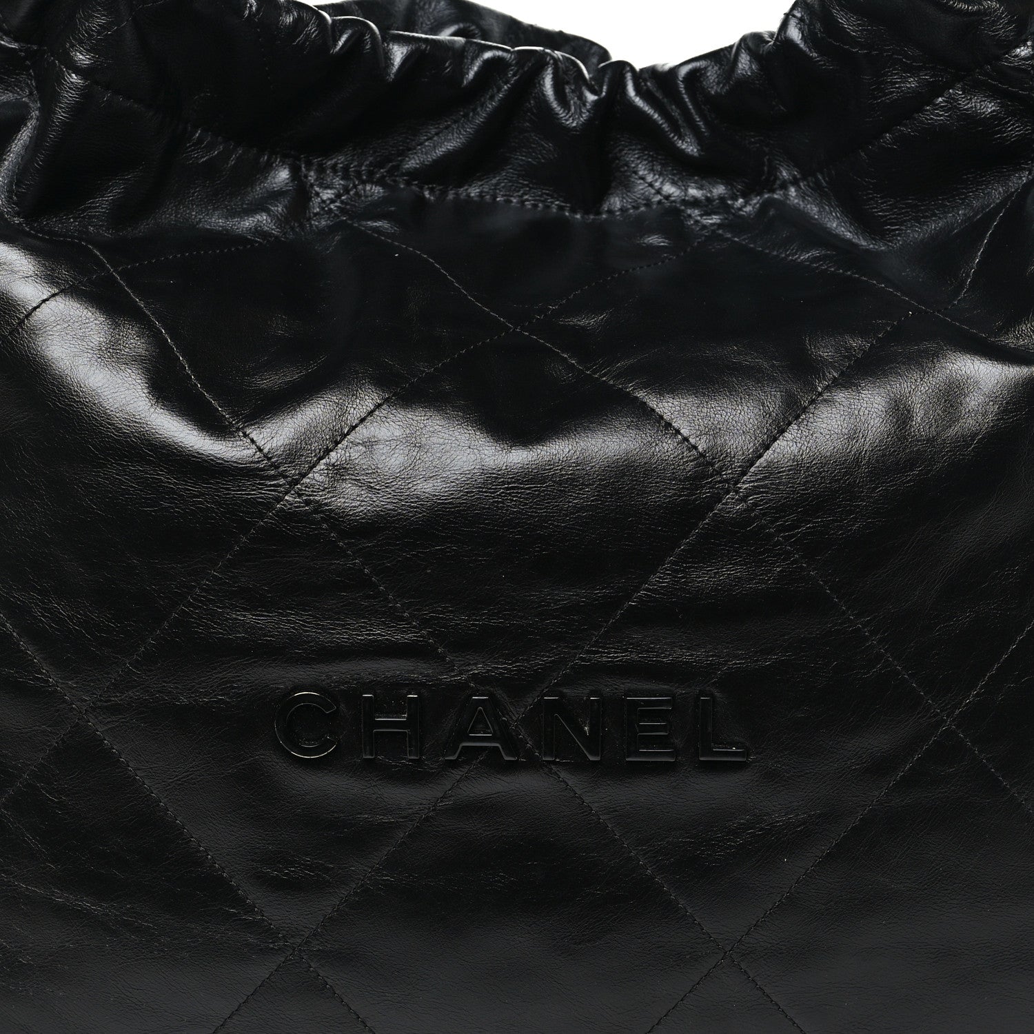 Chanel Shiny Calfskin Quilted Large Chanel 22 So Black 9 of 11
