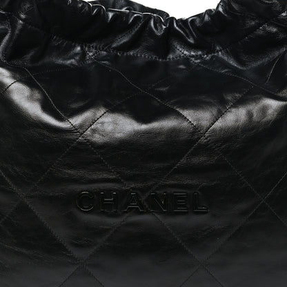 Chanel Shiny Calfskin Quilted Large Chanel 22 So Black 9 of 11