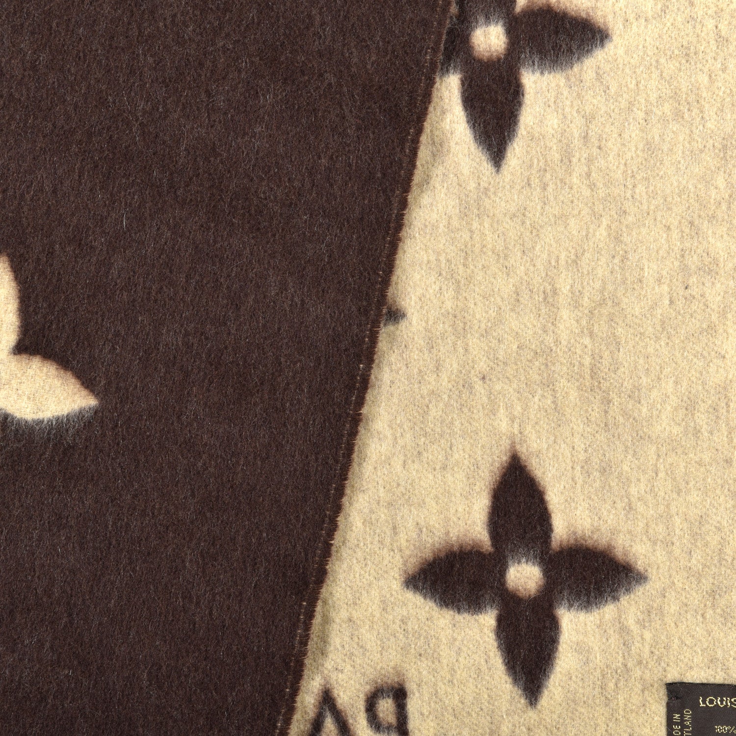 Louis Vuitton Cashmere Monogram Reykjavik Scarf Brown 3 of 5