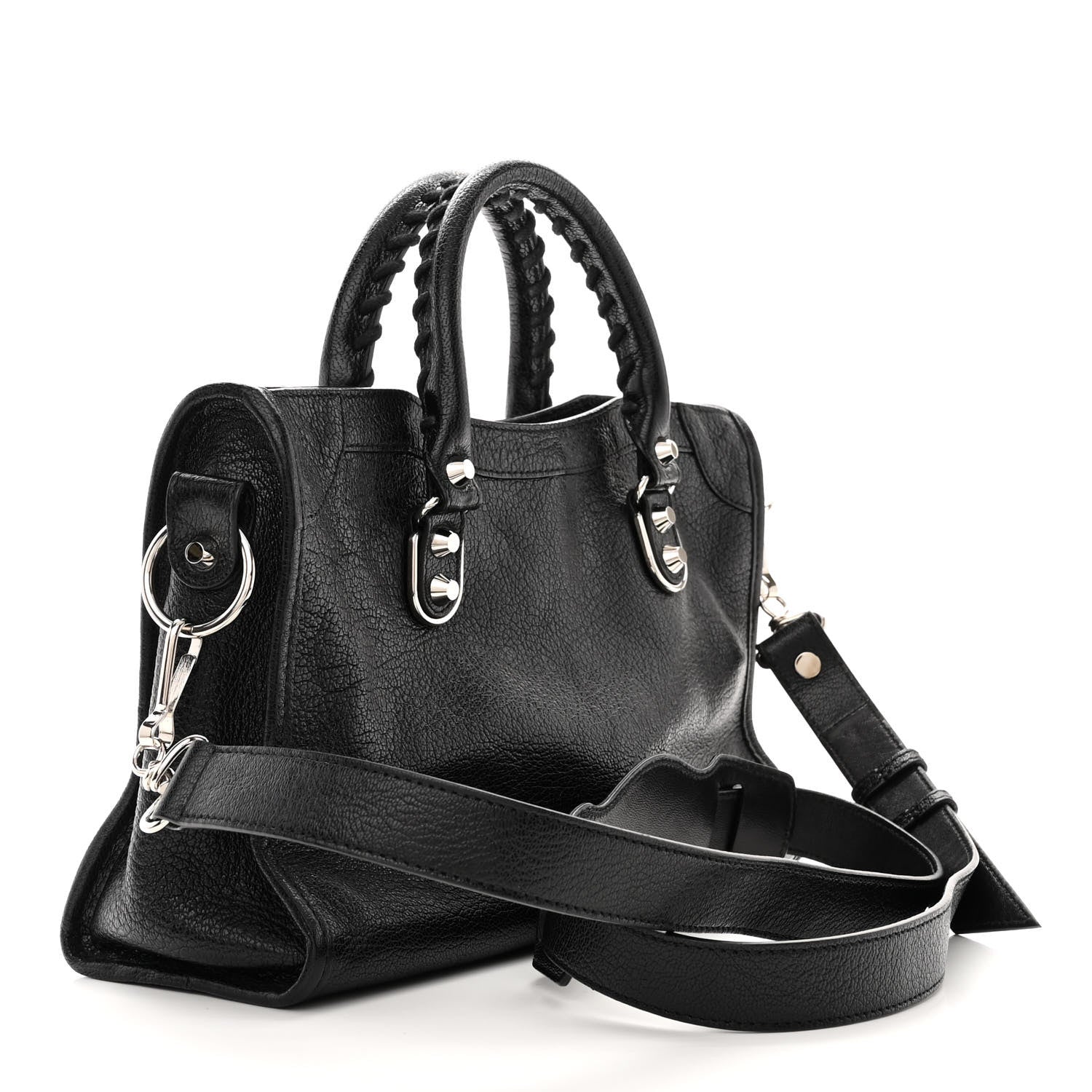 Balenciaga Chevre Silver Metallic Edge Hardware S City Black 3 of 11