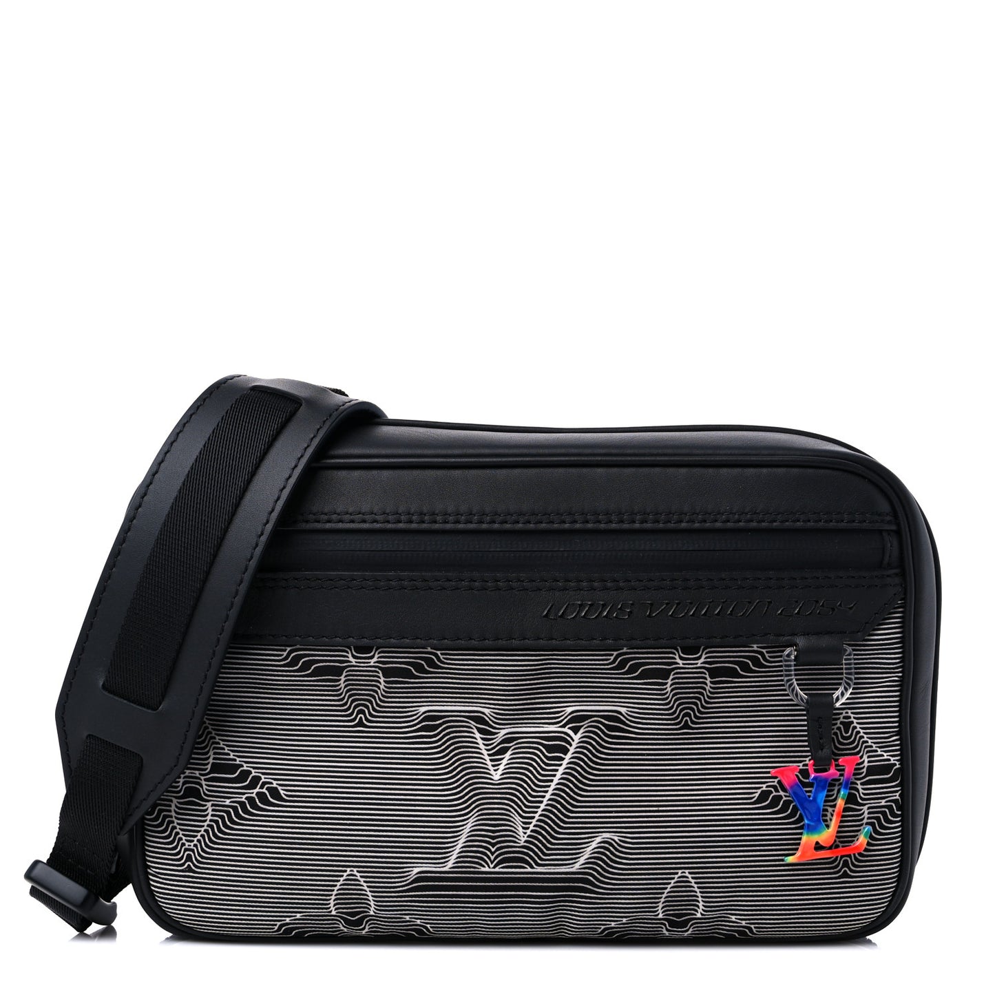 Calfskin Monogram 2054 Capsule Expandable Messenger Grey Black