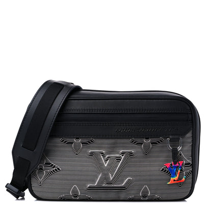 Louis Vuitton Calfskin Monogram 2054 Capsule Expandable Messenger Grey Black 1 of 8
