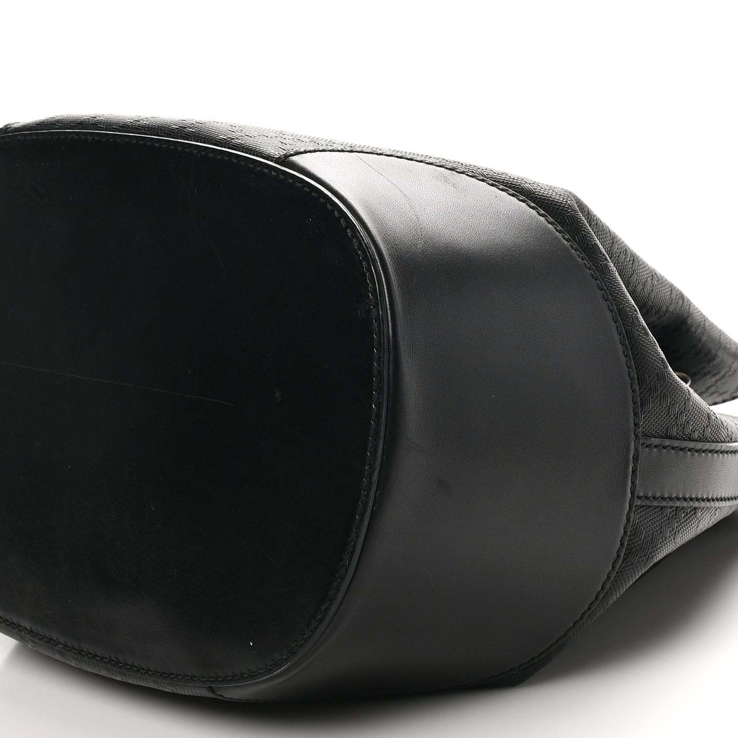 Bright Diamante Medium Bucket Bag Black