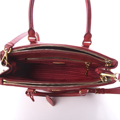 Prada Saffiano Small Galleria Double Zip Tote Fuoco 6 of 12