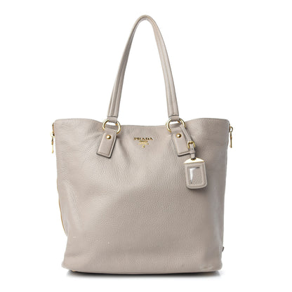 Prada Vitello Daino Side Zip Tote Pomice 1 of 27