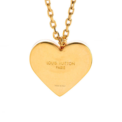 Louis Vuitton Lock Me Heart Necklace Rose Velours 4 of 5