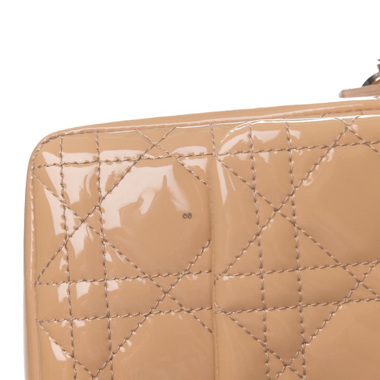 Christian Dior Patent Cannage New Lock Pouch Beige 9 of 10