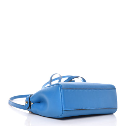 Fendi Shiny Nappa Micro Peekaboo Iconic Satchel Blue Royal 4 of 10