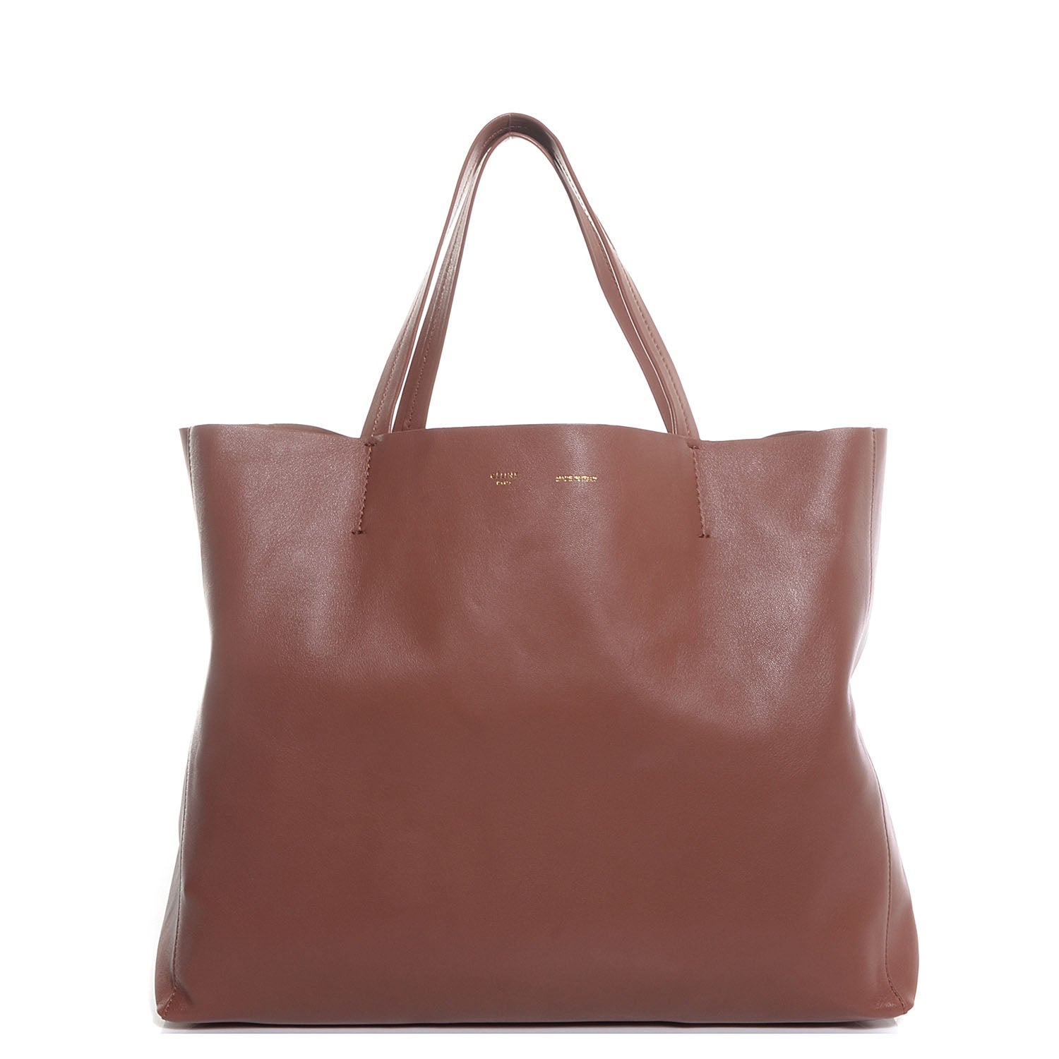 Celine Lambskin Horizontal Cabas Sienna 1 of 8