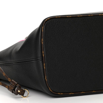 Louis Vuitton Calfskin Monogram Teddy Neverfull MM Black 10 of 11