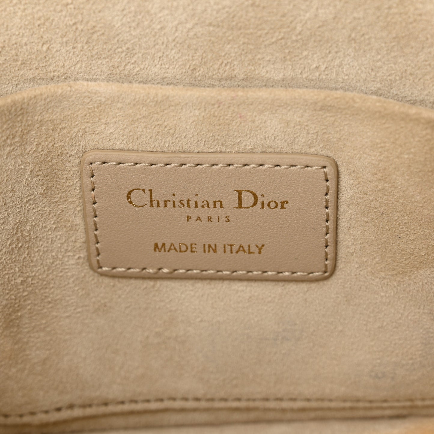 Lambskin Cannage Small Diortravel Vanity Case Light Beige