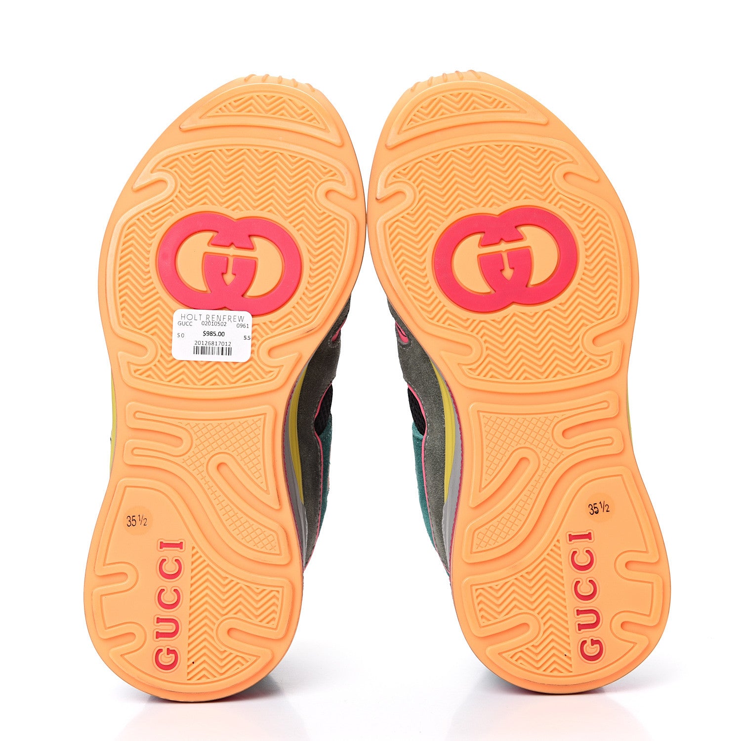 Gucci Suede Calfskin Womens Ultrapace Sneakers 35.5 Green 5 of 7
