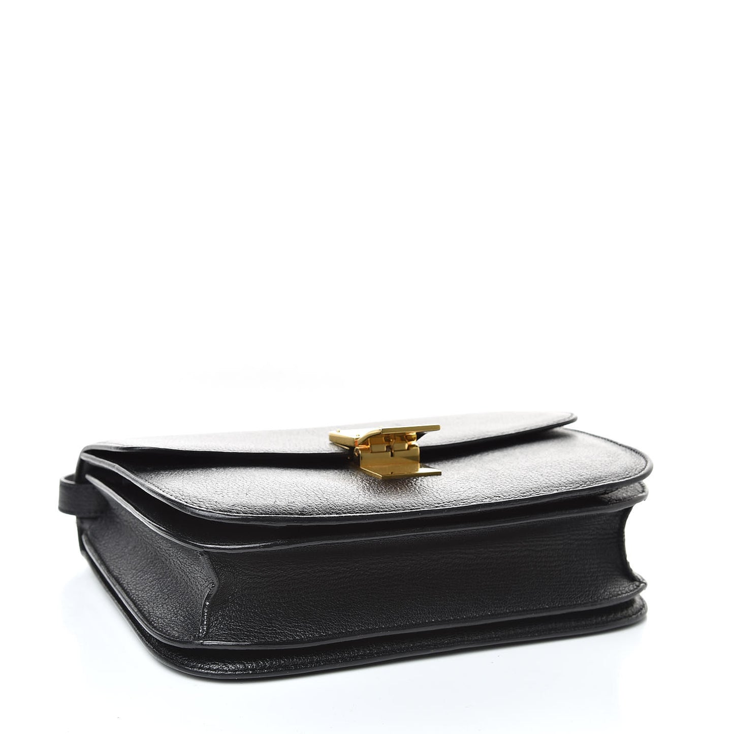 Goatskin Medium Classic Box Flap Bag Black