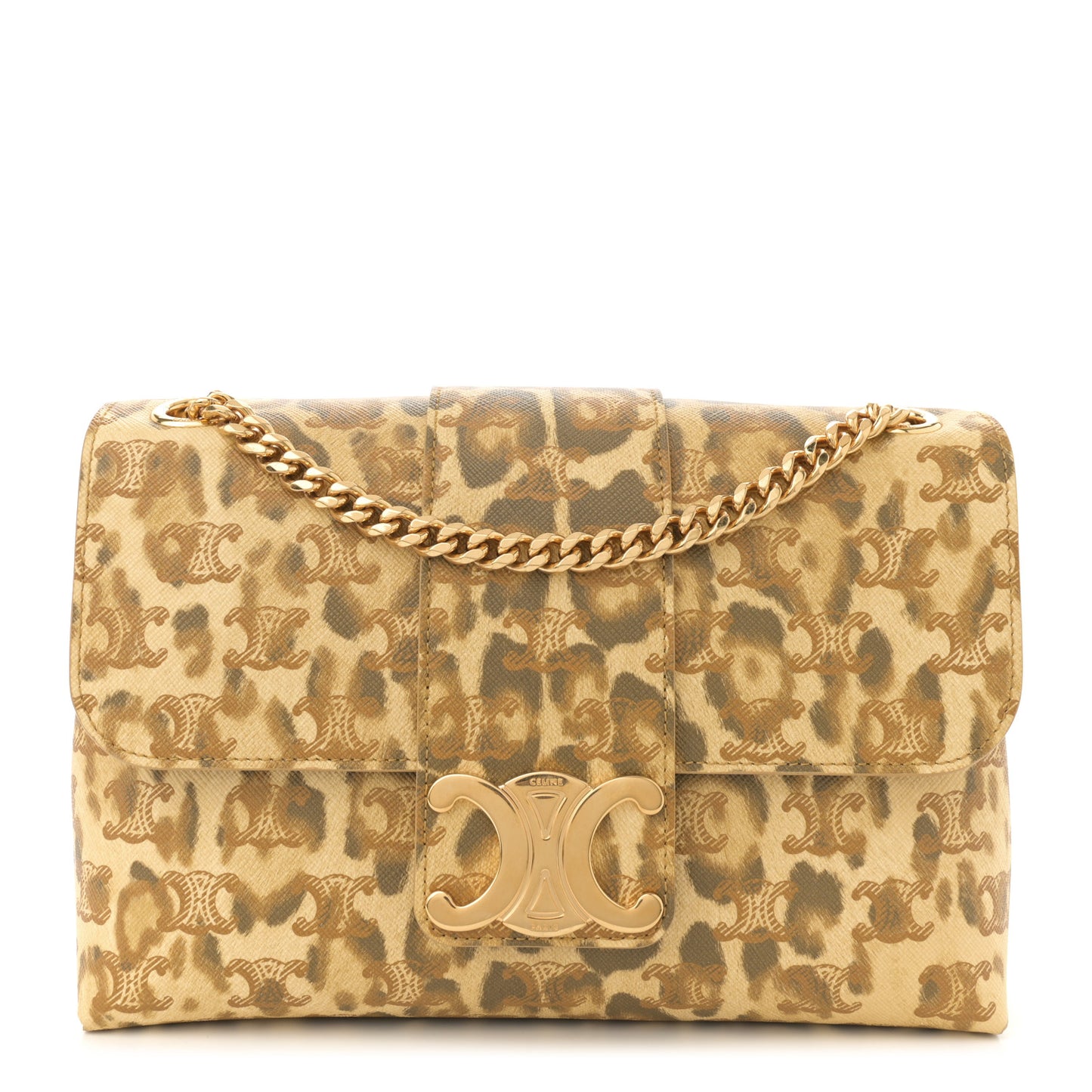 Canvas Leopard Print Medium Victoire Bag