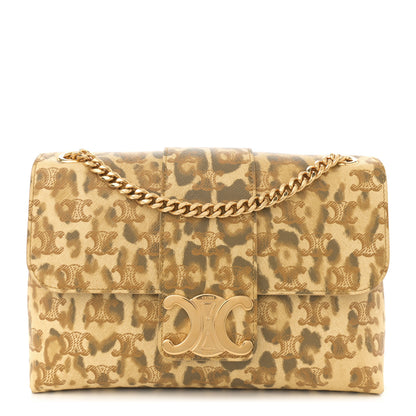 Celine Canvas Leopard Print Medium Victoire Bag 1 of 10
