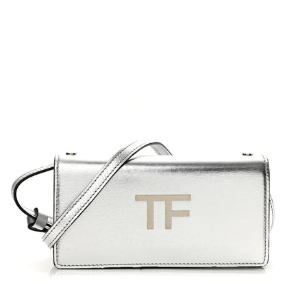 Tom Ford Metallic Palmellato Calfskin TF Mini Bag Silver 1 of 12