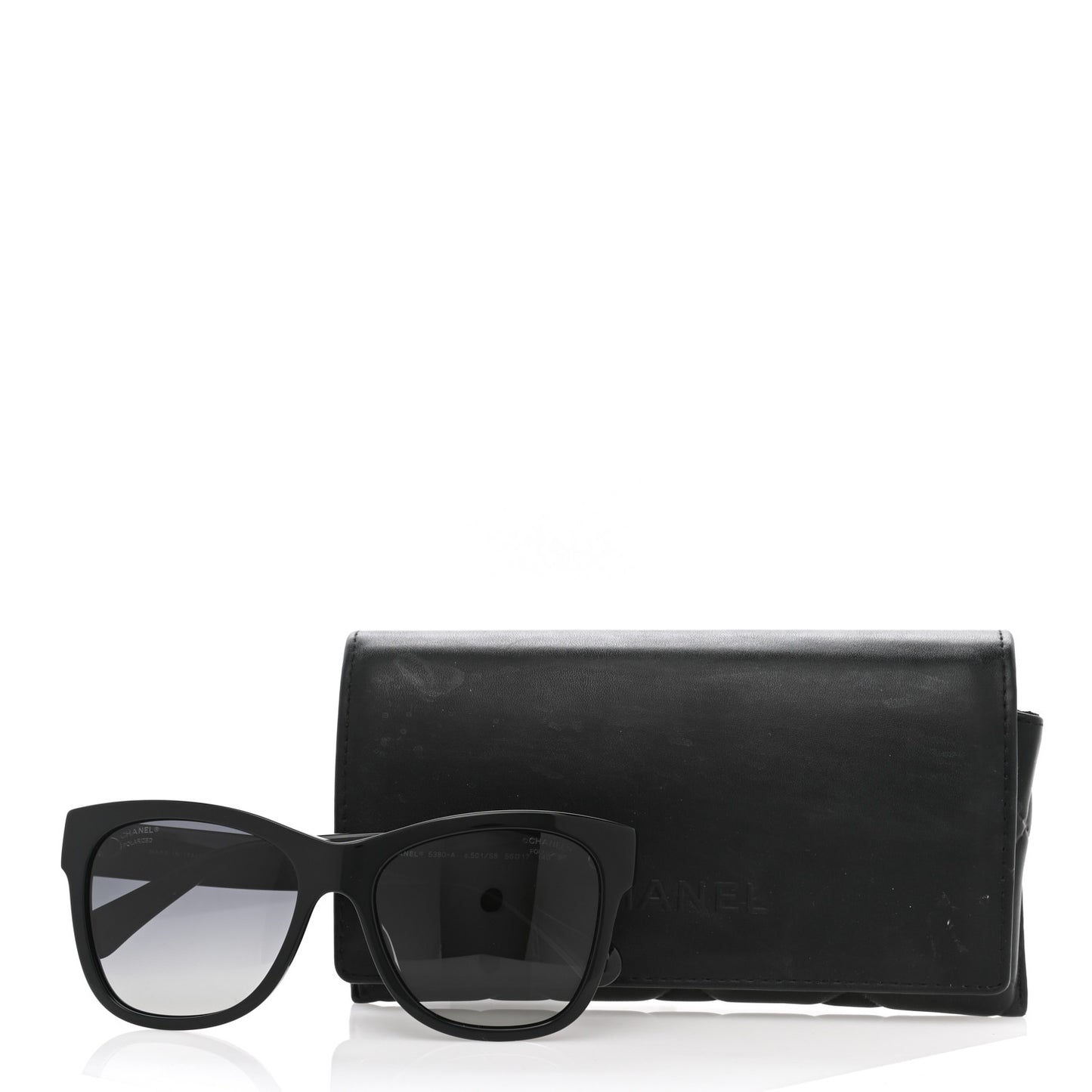 Acetate Polarized Square CC Sunglasses 5380 Black