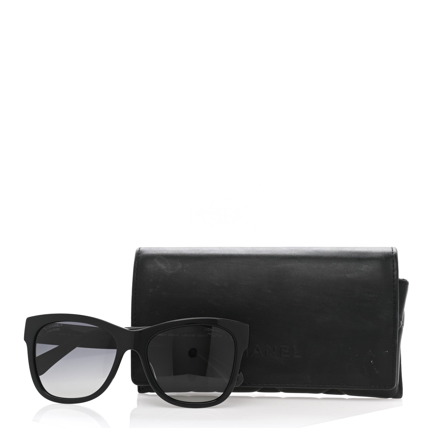 Chanel Acetate Polarized Square CC Sunglasses 5380 Black 8 of 8