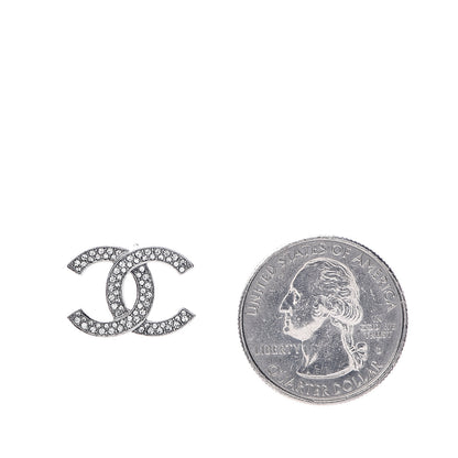 Chanel Crystal Palais Garnier CC Earrings Silver 2 of 5