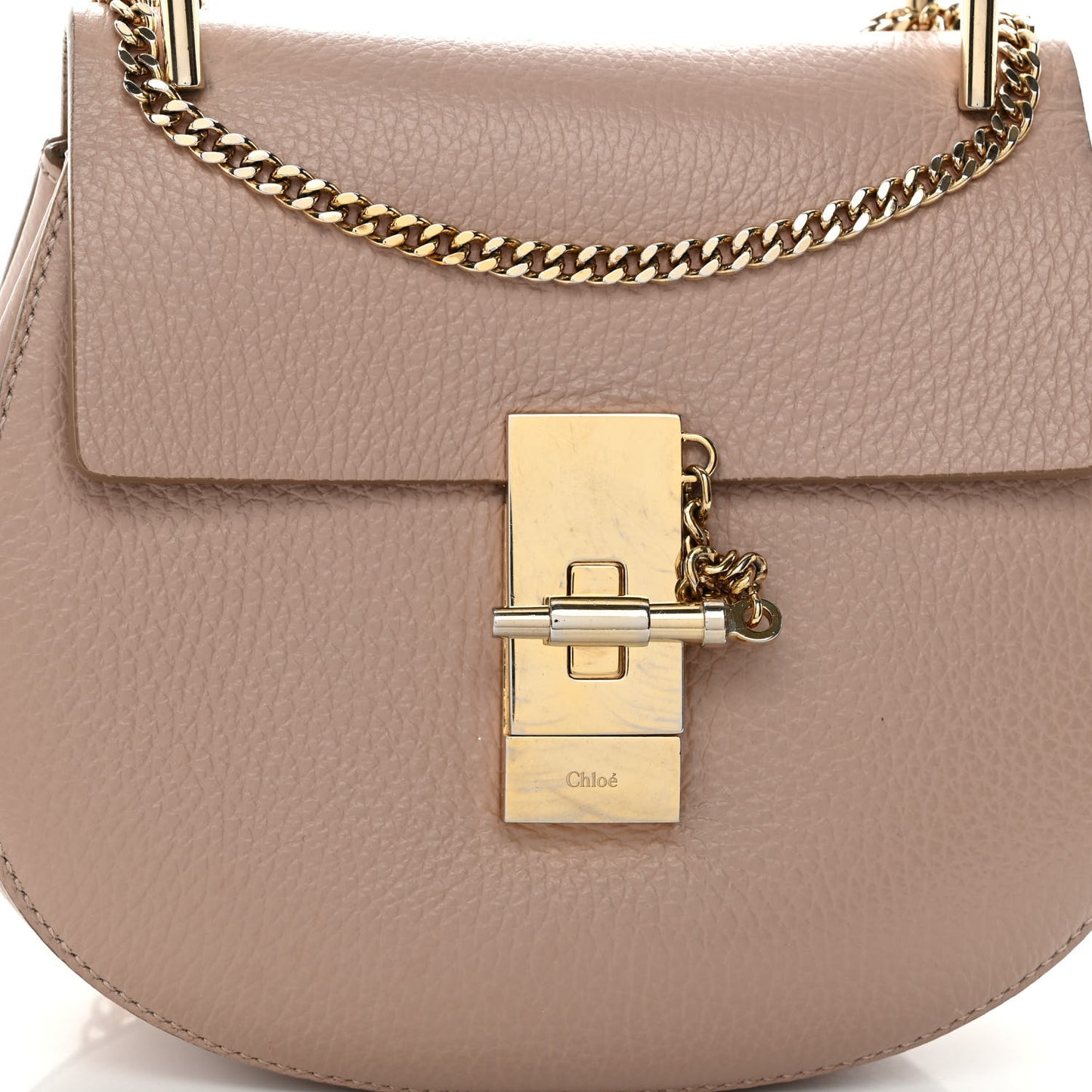 Grained Lambskin Drew Shoulder Bag Biscotti Beige