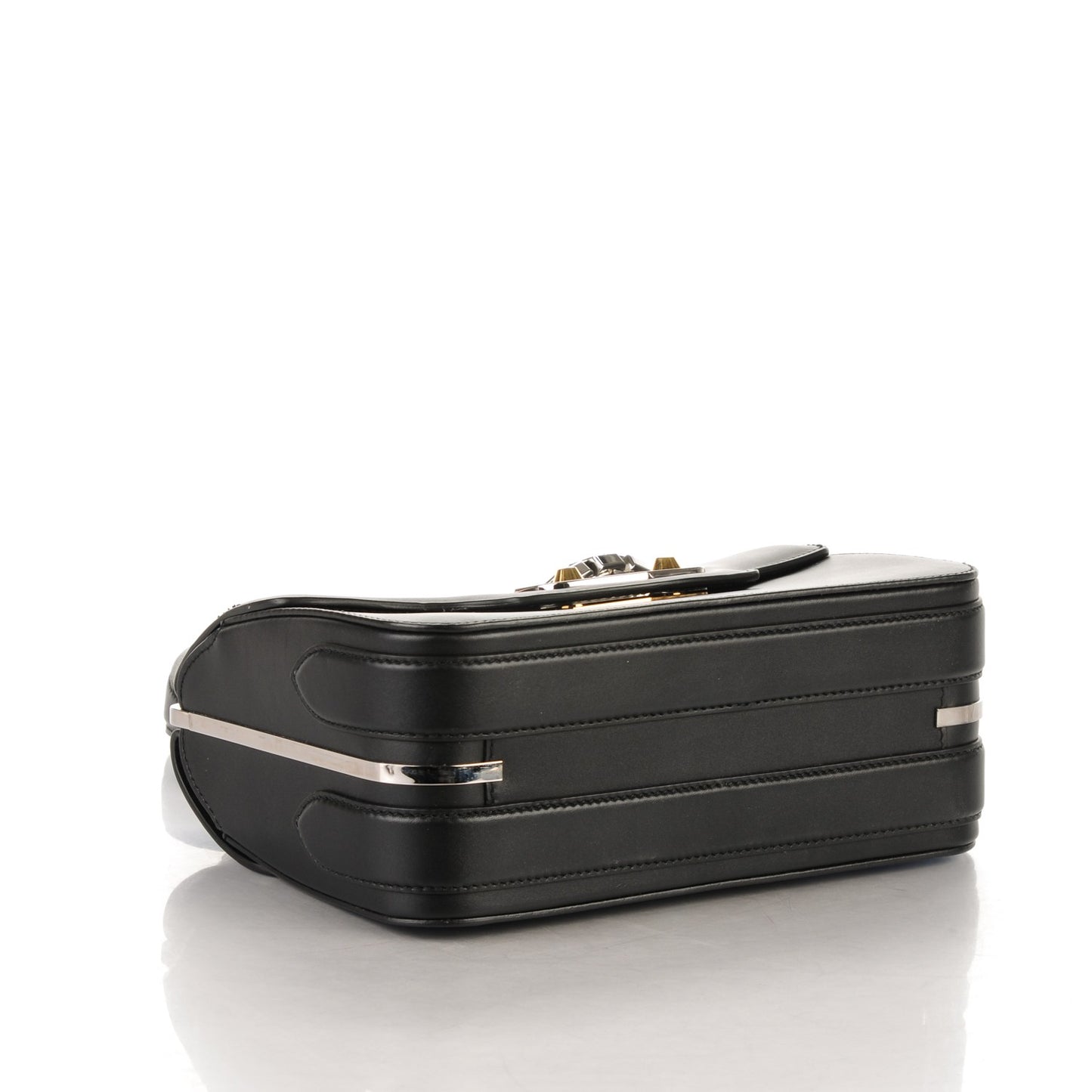 Calfskin Small Classic Hardware Neo Chain Shoulder Bag Black