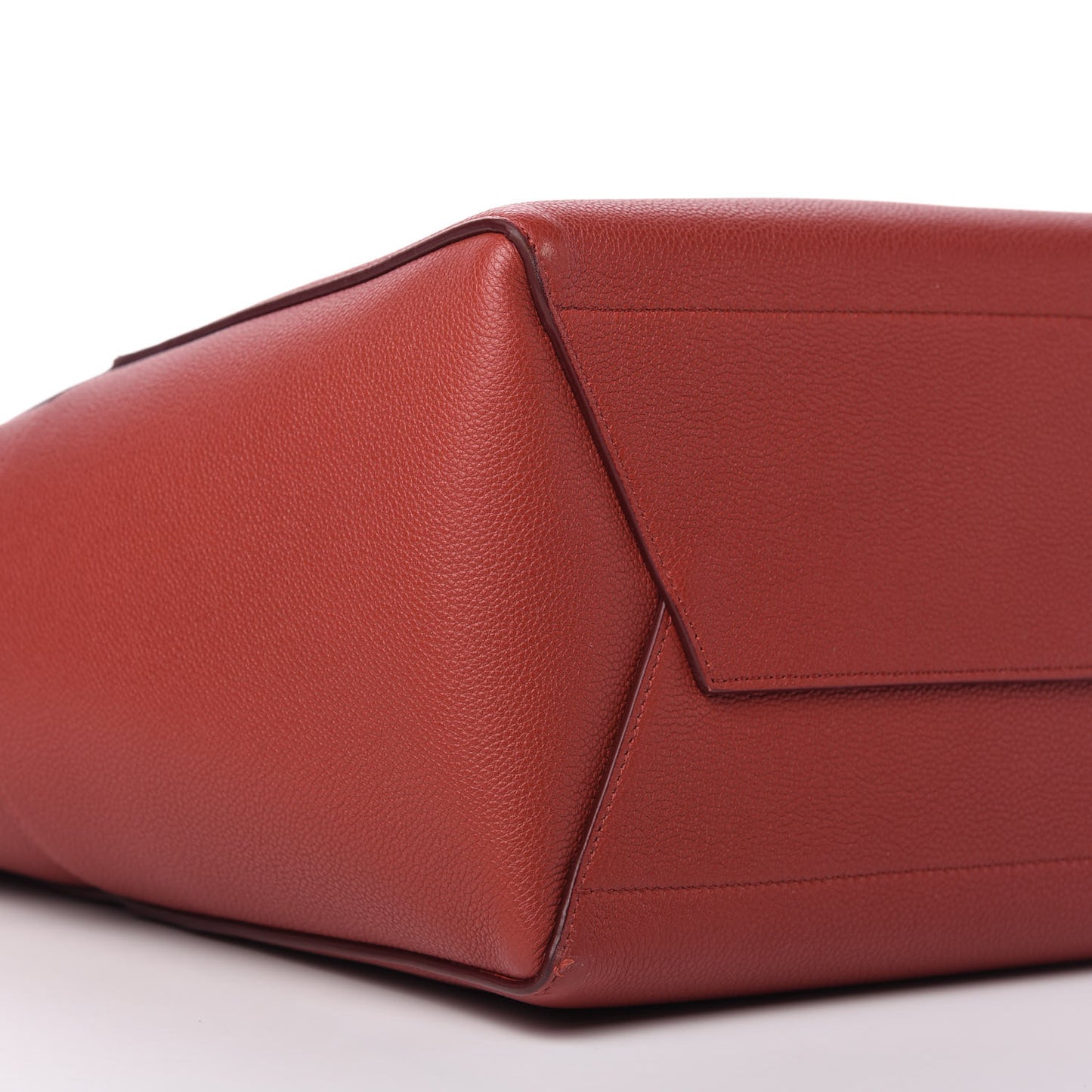 Soft Grained Calfskin Sangle Bucket Bag Red