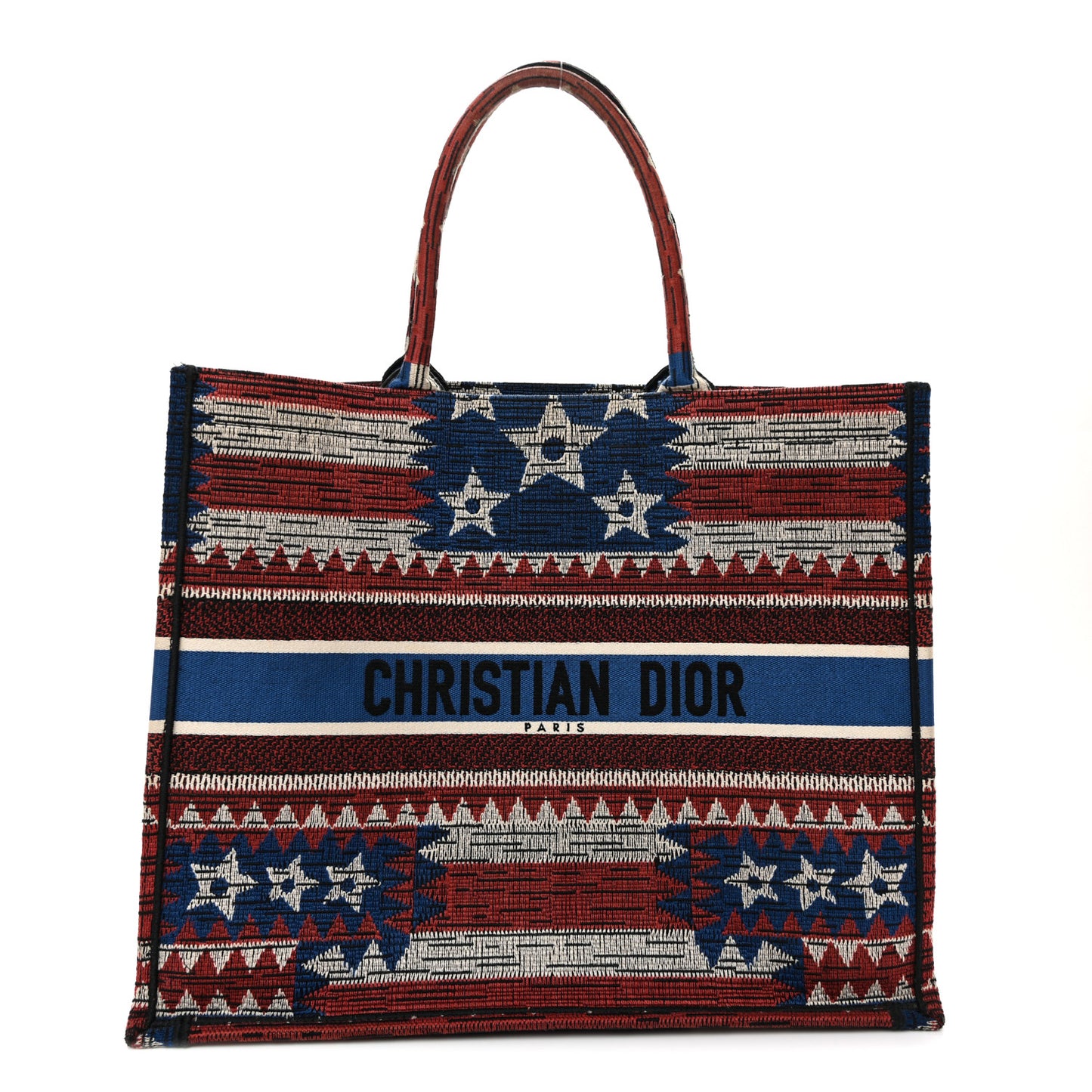 Canvas Embroidered Large Exclusive US Book Tote Multicolor
