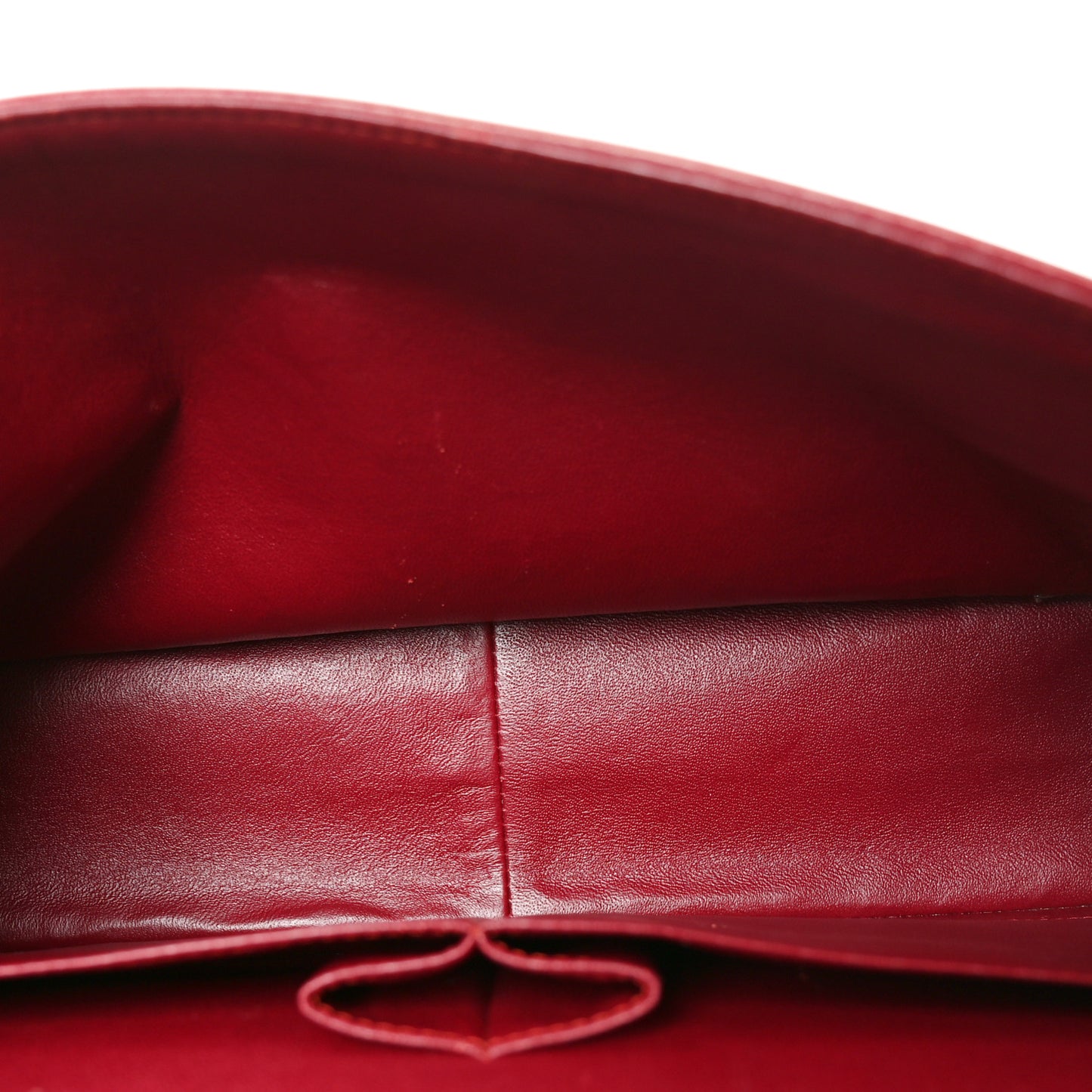 Patent Quilted Jumbo Double Flap Red