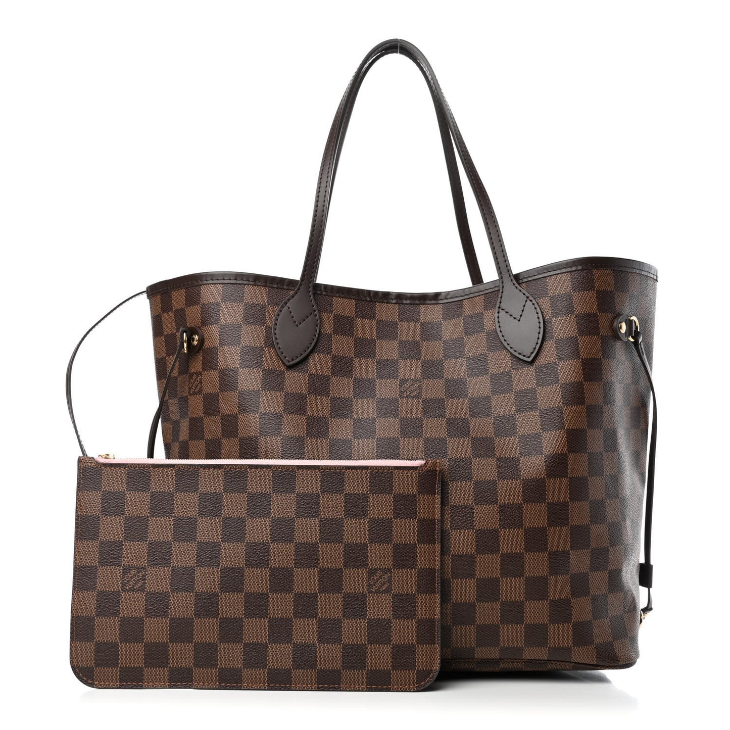 Damier Ebene Neo Neverfull MM Rose Ballerine