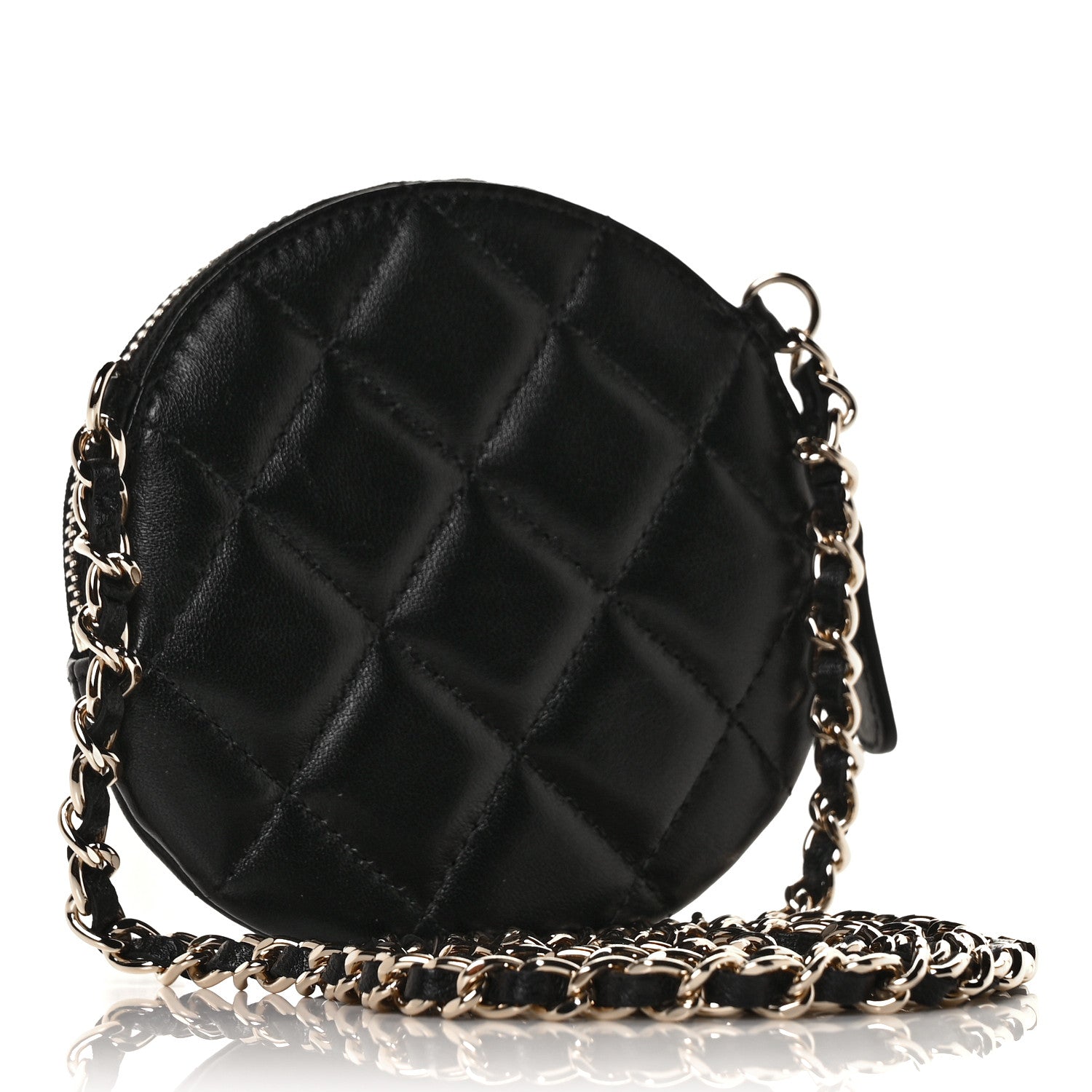 Chanel Lambskin Mini Camellia Bouquet Clutch With Chain Black 7 of 19