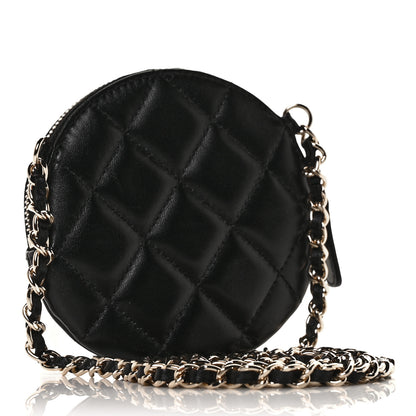Chanel Lambskin Mini Camellia Bouquet Clutch With Chain Black 7 of 19