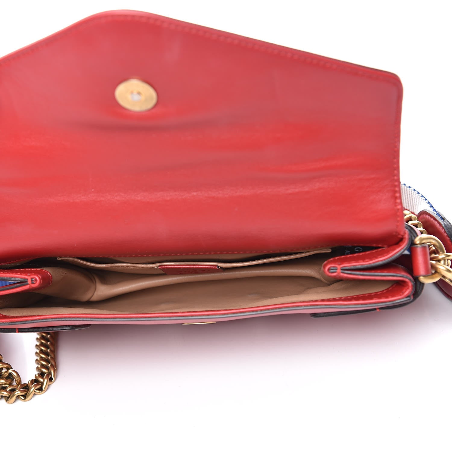 Gucci Nappa Pearl Studded Mini Queen Margaret Broadway Shoulder Bag Hibiscus Red 5 of 14