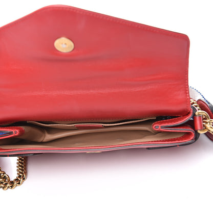 Gucci Nappa Pearl Studded Mini Queen Margaret Broadway Shoulder Bag Hibiscus Red 5 of 14