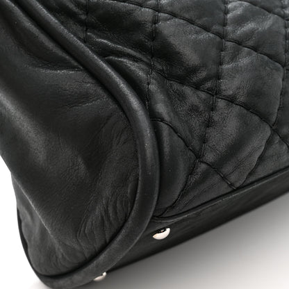 Chanel Iridescent Calfskin Quilted Relax CC Shoulder Bag Black 10 of 13
