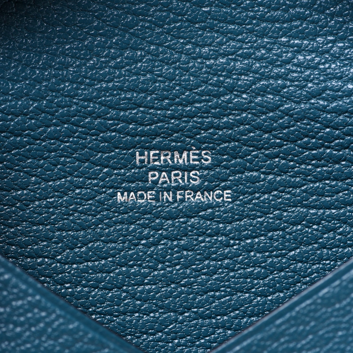 Hermes Chevre Mysore Calvi Card Case Vert Bosphore 6 of 8