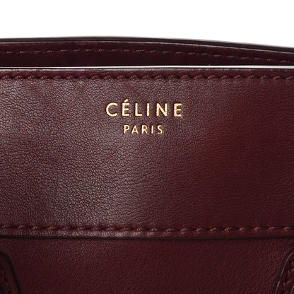 Celine Smooth Calfskin Mini Luggage Burgundy 6 of 17