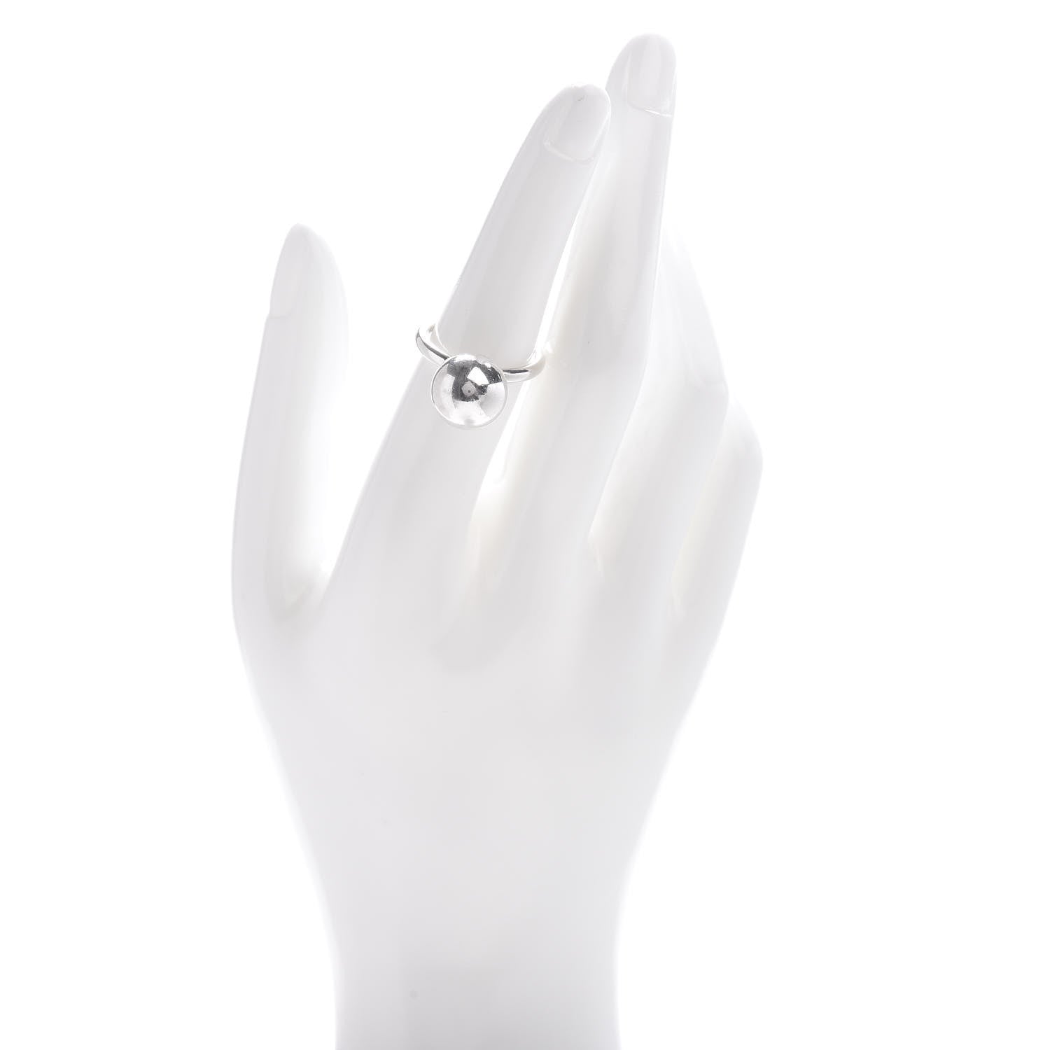 Tiffany Sterling Silver 12mm HardWear Ball Ring 53 6.5 2 of 5