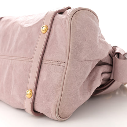 Miu Miu Vitello Lux Mini Bow Bag Cipria 9 of 15