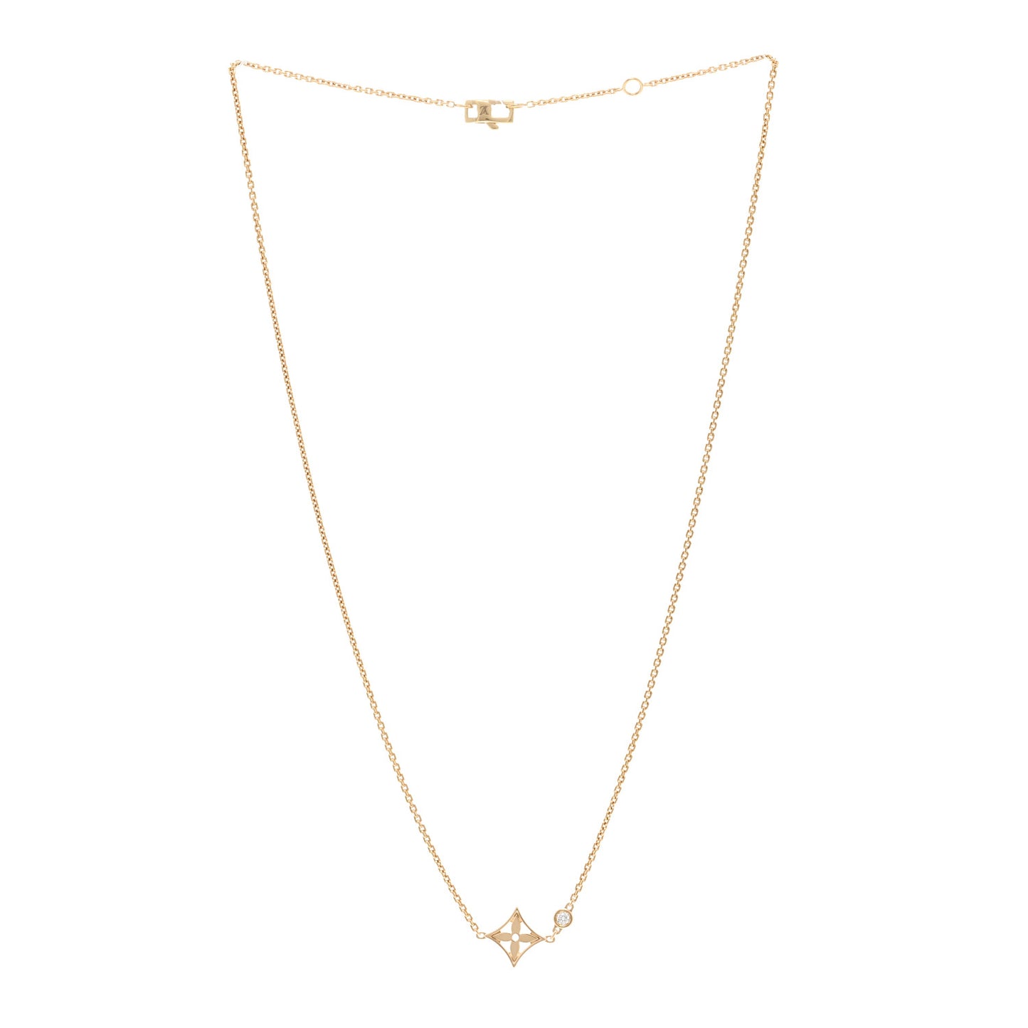 18K Yellow Gold Diamond Idylle Blossom Pendant Necklace