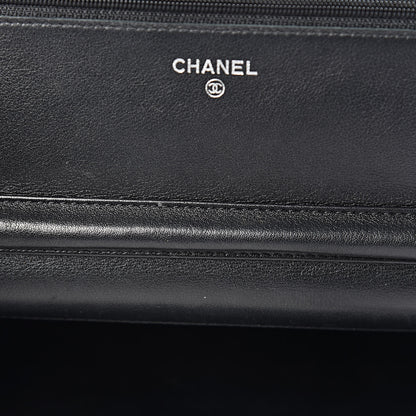 Chanel Caviar Timeless CC Wallet On Chain WOC Black 10 of 14