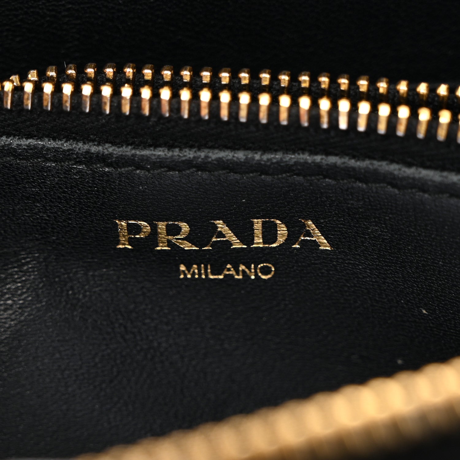 Prada Vitello Move Triangle Compact Zip Wallet Black 6 of 8